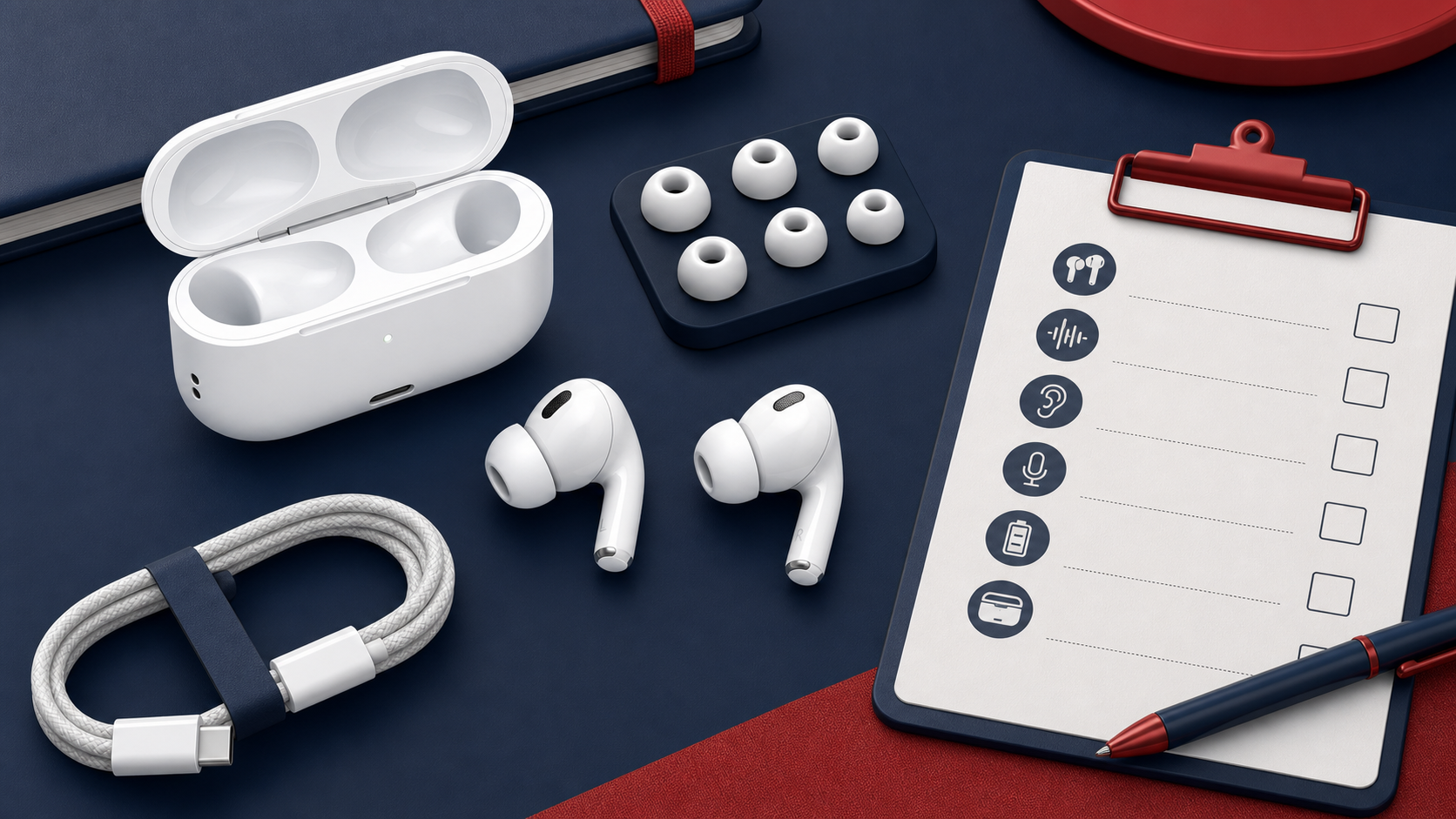 AirPods Pro第2世代と付属品の買取査定イメージ